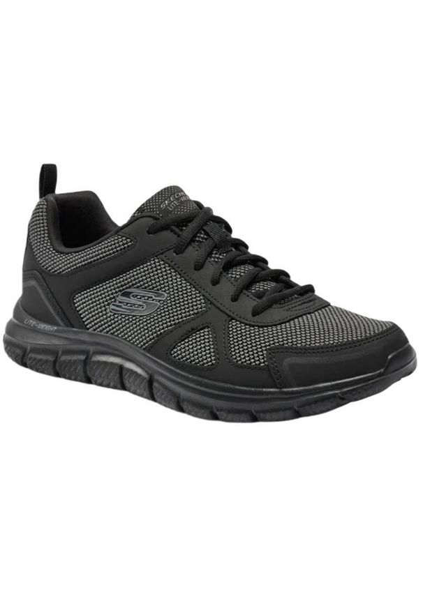 skechers - BUTY męskie SKECHERS TRACK BUCOLO 52630-BBK czarne lekkie sportowe 42. Kolor: czarny. Sport: fitness