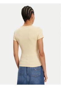 Tommy Jeans T-Shirt Essential DW0DW17385 Żółty Slim Fit. Kolor: żółty. Materiał: bawełna #3