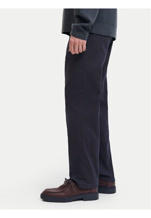 Jack & Jones Chinosy Kane Hank 12286940 Granatowy Relaxed Fit. Kolor: niebieski. Materiał: bawełna