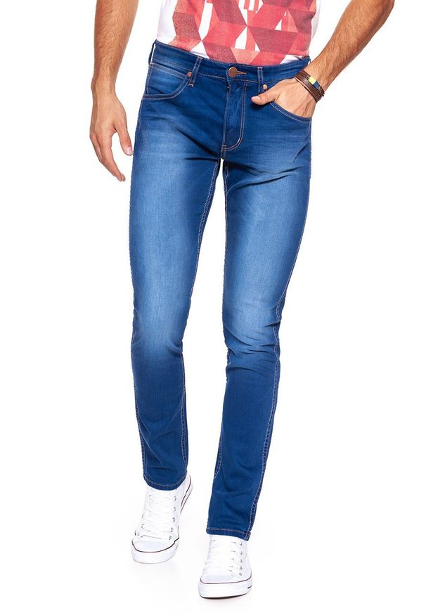 Wrangler - JEANSY MĘSKIE WRANGLER BOSTIN SHADES OF BLUE W17SY241O. Okazja: na co dzień. Styl: casual