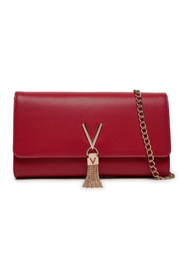 Valentino by Mario Valentino - VALENTINO Czerwona kopertówka Divina Pochette. Kolor: czerwony