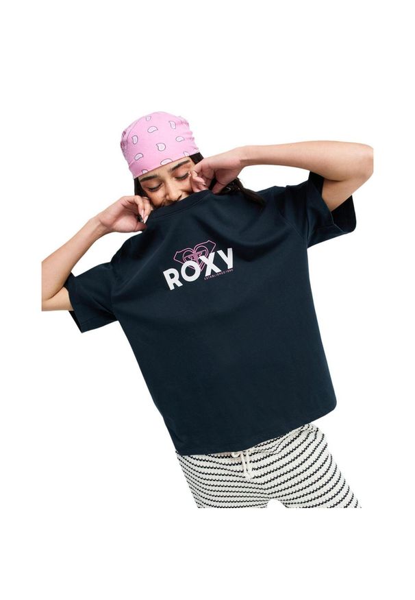 Roxy - Koszulka z krótkim rękawem dla Kobiety HANGLOOSE ART Czarny. Kolor: szary. Materiał: bawełna, tkanina. Długość rękawa: krótki rękaw. Długość: krótkie