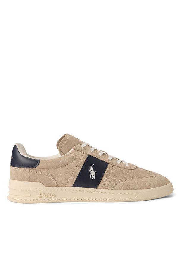 Polo Ralph Lauren Sneakersy 809954903003 Beżowy. Kolor: beżowy. Materiał: skóra, zamsz