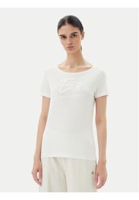 EA7 Emporio Armani T-Shirt 7W000184 AF10373 U0005 Écru Regular Fit. Materiał: bawełna