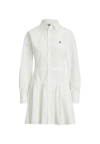 Polo Ralph Lauren Sukienka koszulowa 211965856001 Biały Regular Fit. Typ kołnierza: polo. Kolor: biały. Materiał: bawełna. Typ sukienki: koszulowe