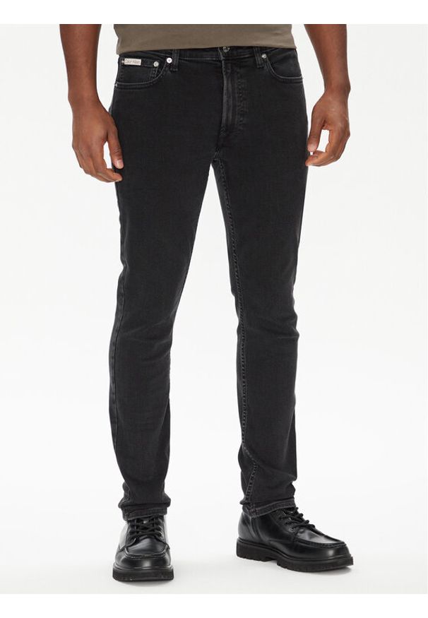 Calvin Klein Jeans Jeansy LV04RB722G Czarny Skinny Fit. Kolor: czarny