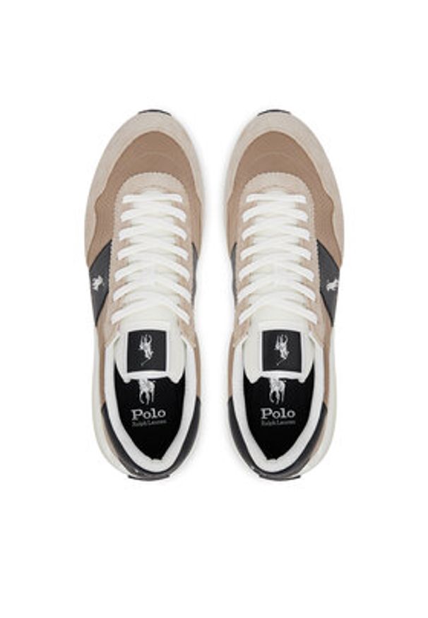 Polo Ralph Lauren Sneakersy 809968176002 Beżowy. Kolor: beżowy. Materiał: zamsz, skóra