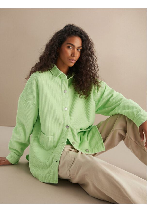 Roxy Koszula Kick Back Washed Cord ERJWT03697 Zielony Regular Fit. Kolor: zielony. Materiał: bawełna