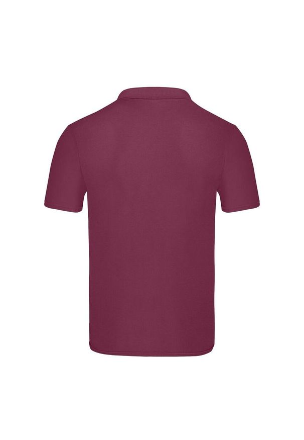 FRUIT OF THE LOOM - Męska Oryginalna Koszulka Polo. Typ kołnierza: polo. Kolor: czerwony, wielokolorowy, brązowy