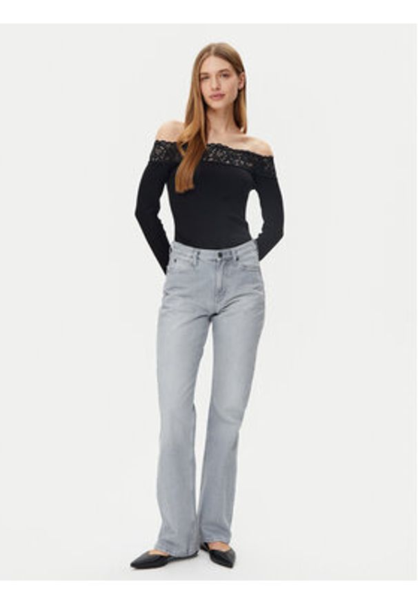 Morgan Bluzka 251-THEODOR Czarny Slim Fit. Kolor: czarny. Materiał: bawełna