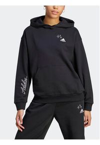 Adidas - adidas Bluza IJ8774 Czarny Loose Fit. Kolor: czarny. Materiał: bawełna #13