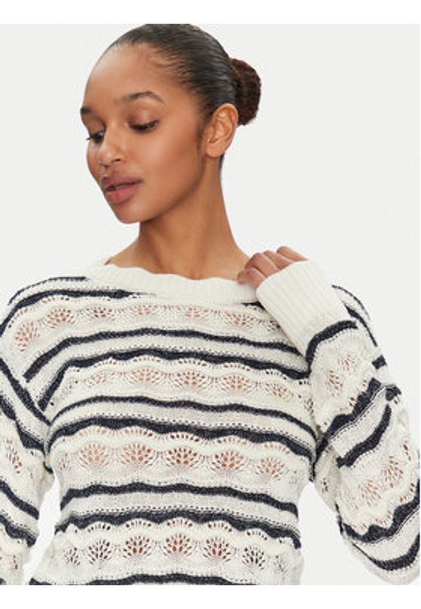 Guess Sweter W5GR35 Z3NJ0 Beżowy Regular Fit. Kolor: beżowy. Materiał: syntetyk