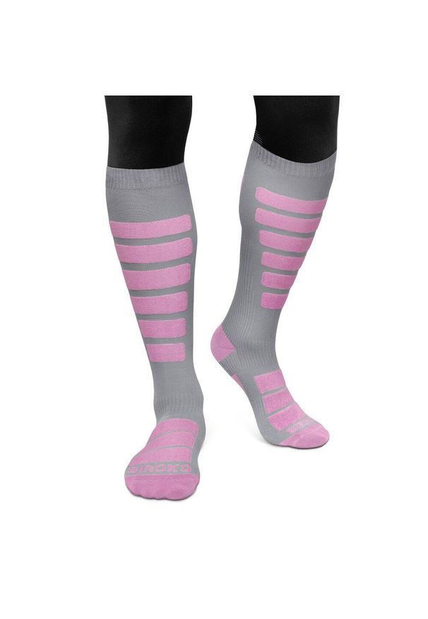 SIROKO - Skarpety snowboardowe Sporty zimowe Siroko Aoraki Powder. Kolor: szary. Sport: snowboard