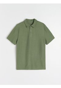 Sinsay - Bawełniana koszulka polo basic - zielony. Typ kołnierza: polo. Kolor: zielony. Materiał: bawełna