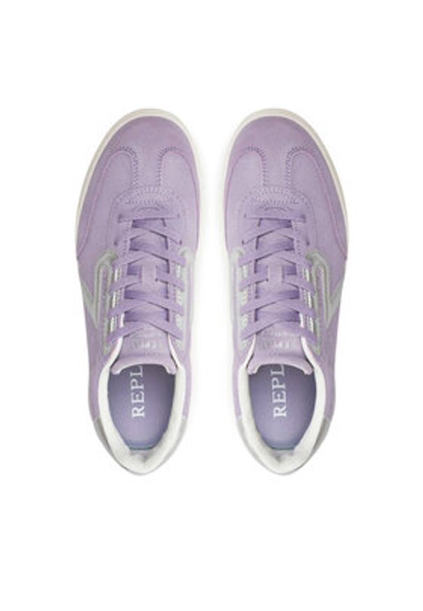 Replay - REPLAY Sneakersy GWZ6O .000.C0004L Fioletowy. Kolor: fioletowy. Materiał: skóra