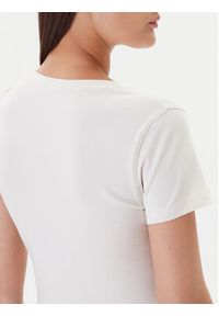 Guess T-Shirt W5YI46 J1314 Écru Slim Fit. Materiał: bawełna #5