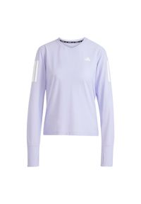 Adidas - Damska koszulka z długim rękawem adidas Own the Run. Kolor: fioletowy. Długość rękawa: długi rękaw. Długość: długie. Sport: bieganie #1