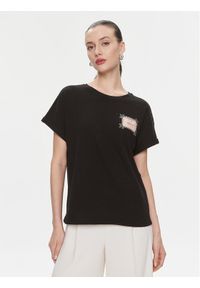 TwinSet - TWINSET T-Shirt 241TP2211 Czarny Regular Fit. Kolor: czarny. Materiał: bawełna #1