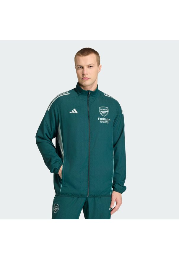 Adidas - Kurtka Arsenal Tiro 25 Competition Presentation. Kolor: zielony. Sport: piłka nożna
