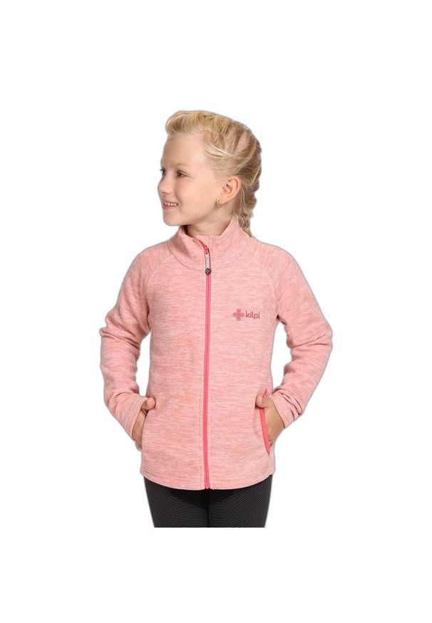 Polar dla dziewczynki Kilpi Alacant. Typ kołnierza: kaptur. Kolor: różowy. Materiał: polar. Sport: turystyka piesza