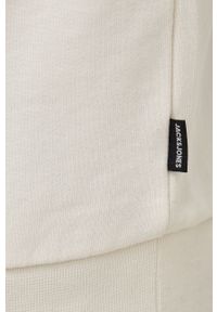 Premium by Jack&Jones Bluza bawełniana męska kolor kremowy gładka. Kolor: beżowy. Materiał: bawełna. Wzór: gładki