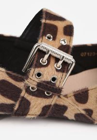 Renee - Panterkowe Balerinki Vices w Stylu Mary Jane ze Skórzaną Wkładką Rilaneia. Okazja: na co dzień. Materiał: skóra. Wzór: grochy. Styl: casual, klasyczny #10