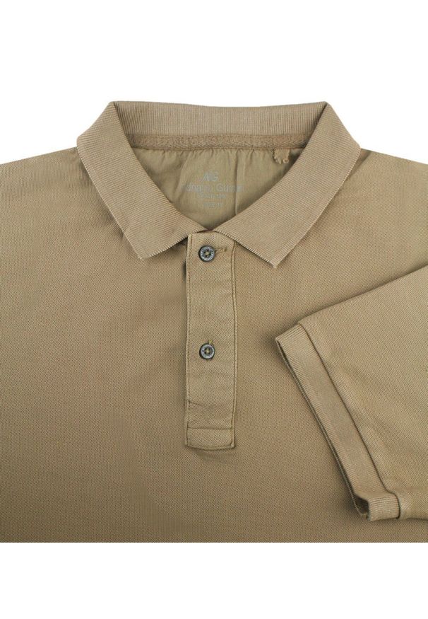 Koszulka Polo, Męska - Adriano Guinari - Kolor Beżowy. Typ kołnierza: polo. Kolor: wielokolorowy, beżowy, brązowy. Materiał: bawełna. Styl: klasyczny