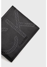 Calvin Klein portfel skórzany męski kolor czarny. Kolor: czarny. Materiał: materiał #2