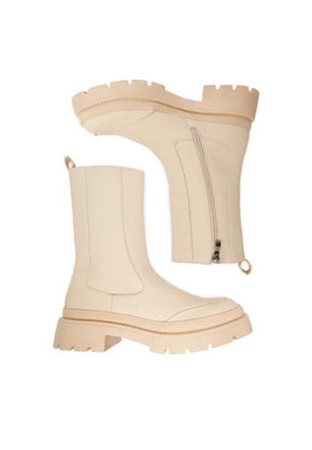 DeeZee Botki 13096-10 Beżowy. Kolor: beżowy. Materiał: syntetyk, materiał