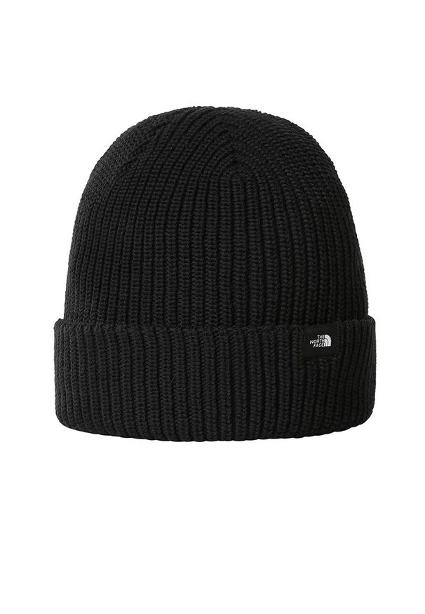 Czapka The North Face Beanie Fisherman 0A55JGJK31 - czarna. Kolor: czarny. Materiał: materiał, poliester. Wzór: aplikacja. Styl: casual, klasyczny