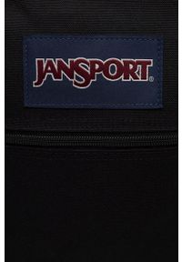 JanSport - Jansport plecak kolor czarny duży z aplikacją. Kolor: czarny. Wzór: aplikacja #5