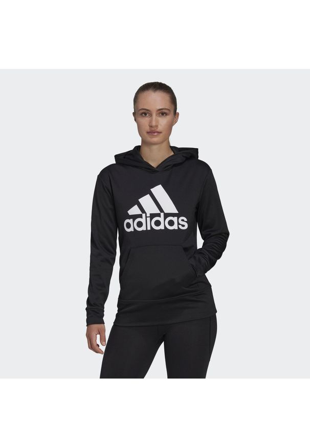 Adidas - Bluza z dużym logo adidas Aeroready. Kolor: biały, czarny, wielokolorowy