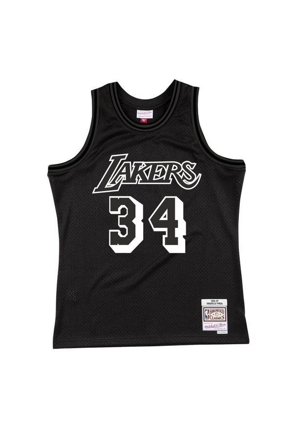 Mitchell & Ness - shaquille o'neal los angeles lakers '96 white logo nba jersey. Kolor: czarny, wielokolorowy, biały. Materiał: jersey. Sport: koszykówka