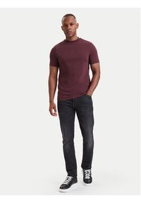 Karl Lagerfeld - KARL LAGERFELD T-Shirt 755040 564235 Czerwony Regular Fit. Typ kołnierza: dekolt w karo. Kolor: czerwony. Materiał: bawełna #4