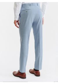 Pako Lorente - PAKO LORENTE – Błękitne spodnie garniturowe o widocznej strukturze. Kolor: niebieski. Materiał: wełna, elastan #3