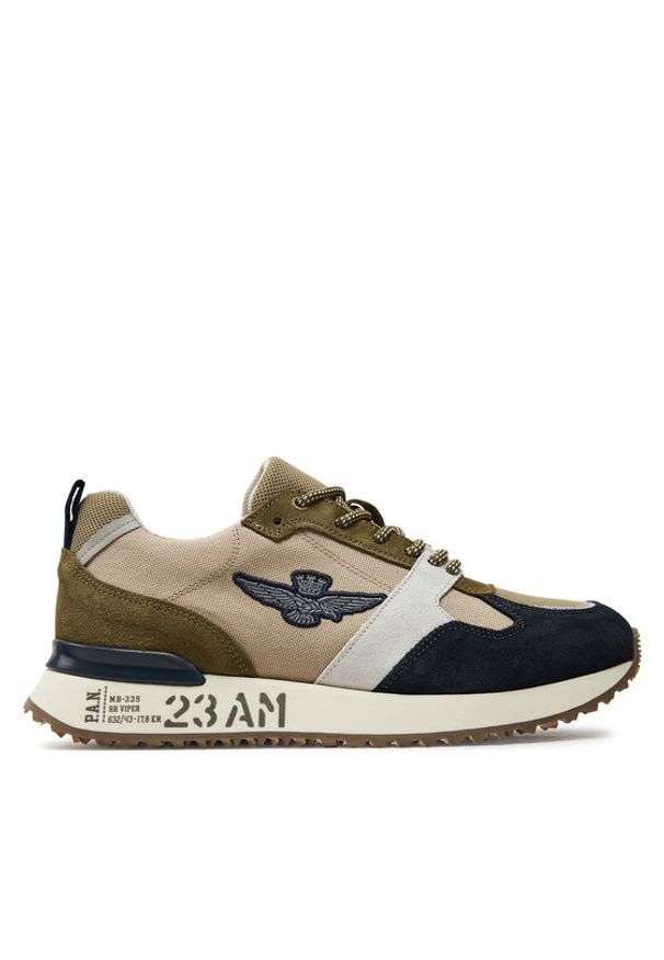 Aeronautica Militare Sneakersy 241SC265CT3298 Khaki. Kolor: brązowy. Materiał: materiał