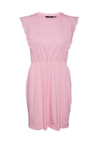 Vero Moda Sukienka codzienna Hollyn 10265206 Różowy Regular Fit. Okazja: na co dzień. Kolor: różowy. Materiał: bawełna. Typ sukienki: proste. Styl: casual #4