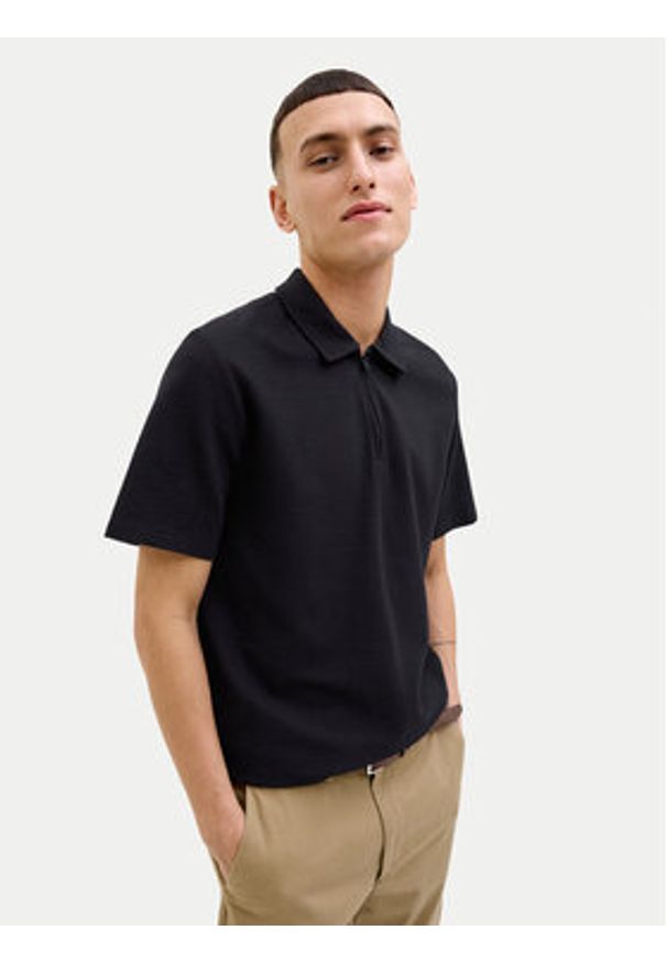 Jack & Jones Polo Benja 12269338 Czarny Regular Fit. Typ kołnierza: polo. Kolor: czarny. Materiał: bawełna