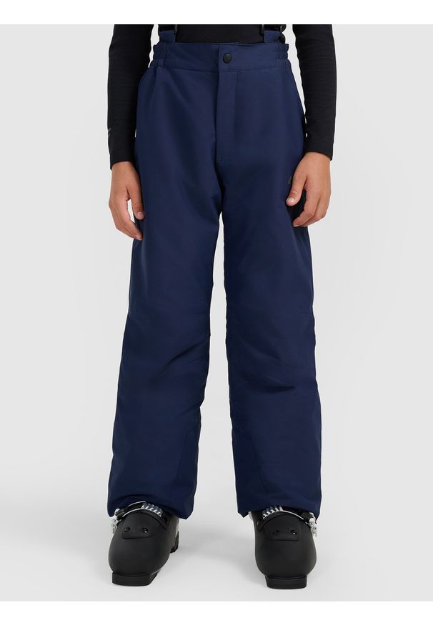 4f - 4F Spodnie narciarskie membrana 5000 chłopięce - granatowe 146 (10-11 lat). Kolor: niebieski. Materiał: poliester, materiał. Wzór: gładki. Sezon: lato. Sport: narciarstwo