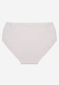 Renee - Białe Majtki Figi z Bawełny Zdobione Koronką Idiara. Kolekcja: plus size. Kolor: biały. Materiał: koronka, bawełna. Wzór: koronka, aplikacja