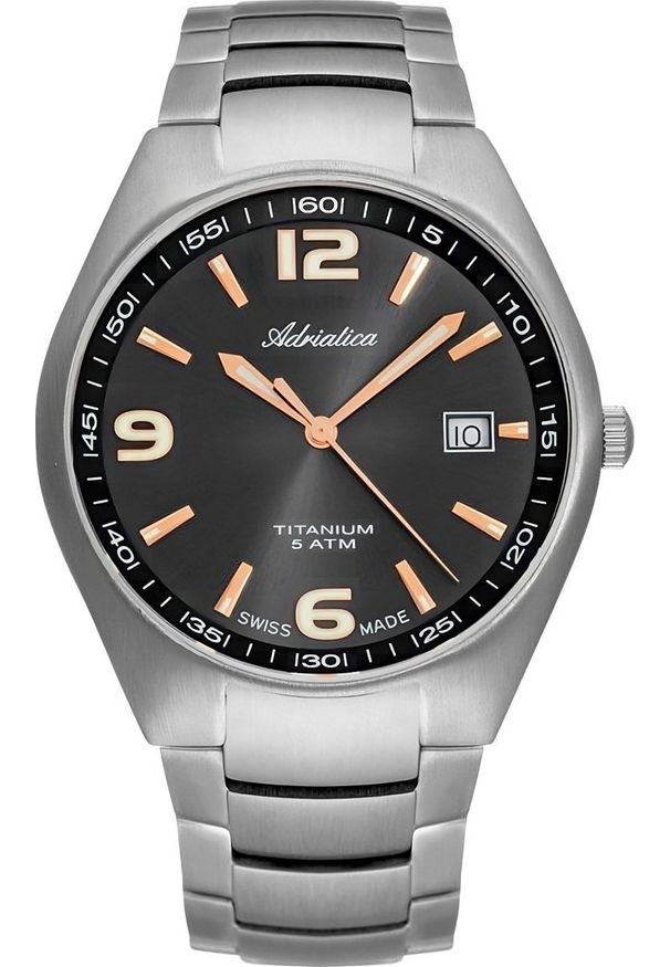 Zegarek Adriatica Zegarek męski Adriatica A1069.41R6Q szary. Kolor: szary