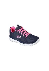 skechers - damskie Sneakers Skechers Get Connected. Kolor: niebieski, wielokolorowy, różowy. Materiał: materiał, syntetyk, tkanina. Model: Skechers Sport. Sport: turystyka piesza #1