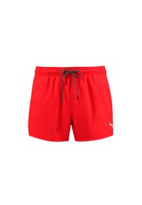 Puma - Kąpielówki Męskie Krótkie. Kolor: czerwony. Materiał: poliester. Długość: krótkie. Sezon: lato. Styl: sportowy