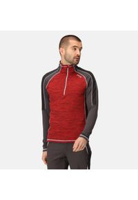 Hepley Regatta męska turystyczna bluza szybkoschnąca z suwakiem. Kolor: czerwony. Materiał: poliester, elastan. Sport: turystyka piesza