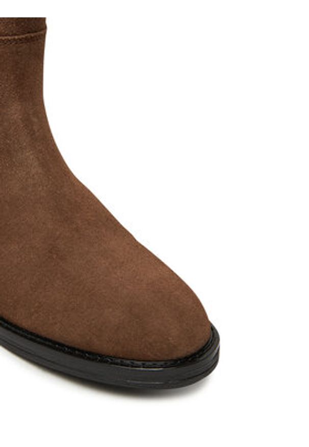 TOMMY HILFIGER - Tommy Hilfiger Kozaki T4A6-34034-1429 Brązowy. Kolor: brązowy. Materiał: zamsz, skóra