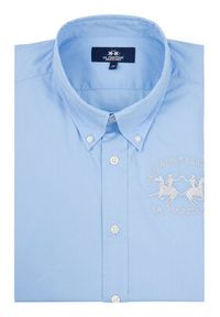 La Martina Koszula Poplin CCMC01 PP003 Błękitny Regular Fit. Kolor: niebieski. Materiał: bawełna #3