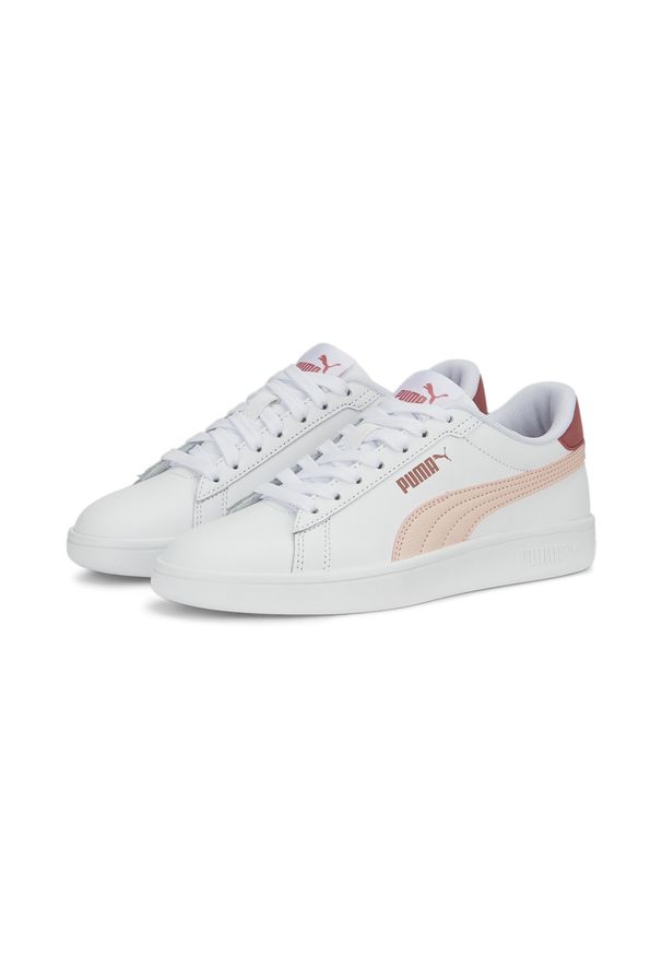 Puma - Młodzieżowe skórzane sneakersy Smash 3.0 PUMA. Kolor: różowy. Materiał: skóra