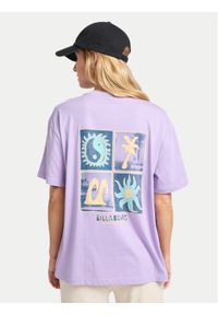 Billabong T-Shirt Mixing Vibes EBJZT00473 Fioletowy Regular Fit. Kolor: fioletowy. Materiał: bawełna #1