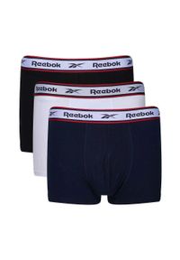 Reebok - Męskie Kąpielówki Barlow (zestaw 3 Sztuk). Kolor: czarny, brązowy, niebieski, wielokolorowy. Styl: sportowy