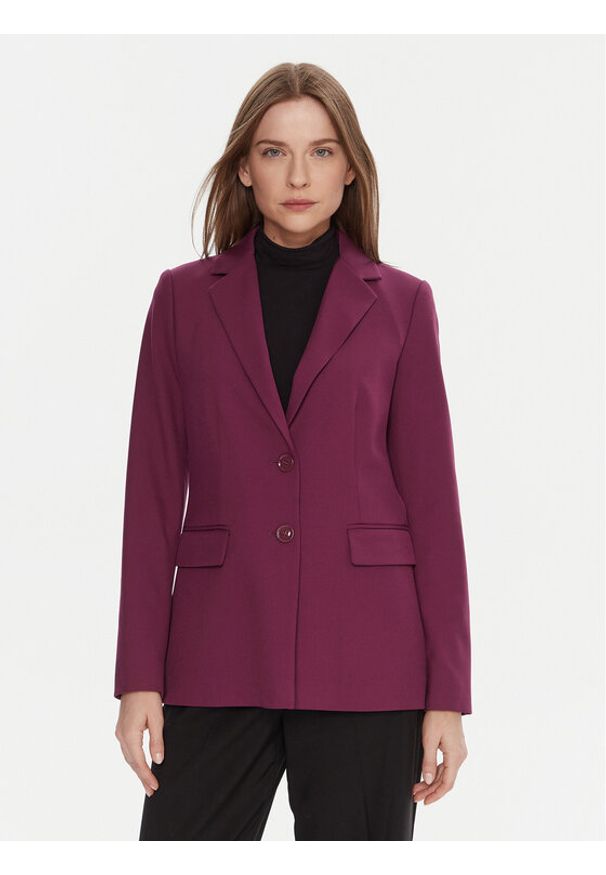 United Colors of Benetton - United Colors Of Benetton Marynarka 2L4HDW02W Fioletowy Slim Fit. Kolor: fioletowy. Materiał: syntetyk